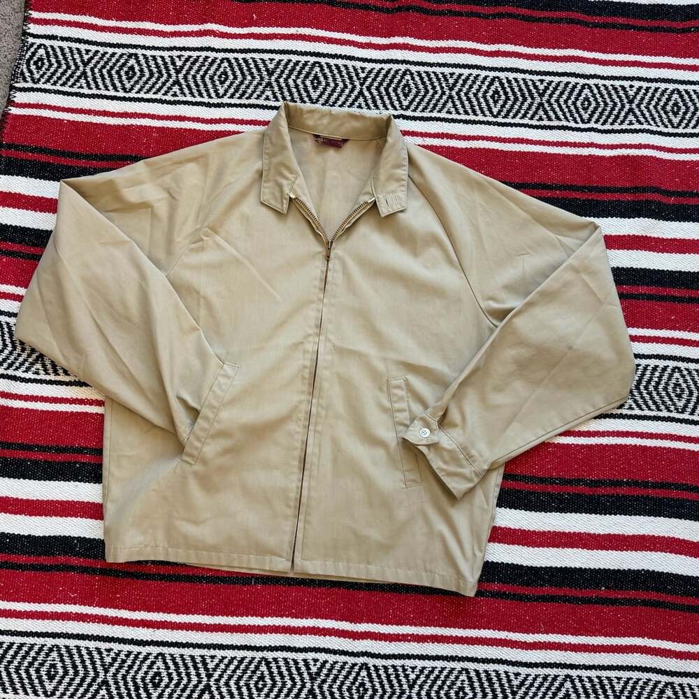 Rare 60s Koratron Fabric Harrington Jacket - Sz M